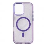Carcasa Glitter MagSafe compatibila cu iPhone 16 Purple 2 - lerato.ro
