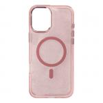 Carcasa Glitter MagSafe compatibila cu iPhone 16 Pink 2 - lerato.ro