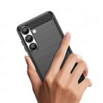 Carcasa Flexible Carbon compatibila cu Samsung Galaxy S25 Edge Black 6 - lerato.ro