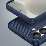 Carcasa Flexible Carbon compatibila cu iPhone 16e Blue 4 - lerato.ro