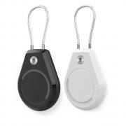 Set 2 carcase de protectie Steel Cable compatibil cu Apple AirTag, Waterproof, Negru/Alb