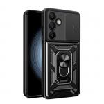 Carcasa Hybrid Armor CamShield compatibila cu Samsung Galaxy S24 FE Black 2 - lerato.ro