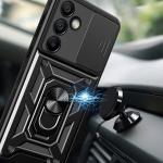 Carcasa Hybrid Armor CamShield compatibila cu Samsung Galaxy S24 FE Black 7 - lerato.ro