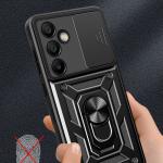 Carcasa Hybrid Armor CamShield compatibila cu Samsung Galaxy S24 FE Black 3 - lerato.ro