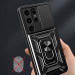 Carcasa Hybrid Armor CamShield compatibila cu Samsung Galaxy S24 Ultra Black 3 - lerato.ro