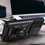 Carcasa Hybrid Armor CamShield compatibila cu Samsung Galaxy S24 Ultra Black 4 - lerato.ro