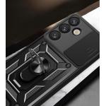 Carcasa Hybrid Armor CamShield compatibila cu Samsung Galaxy S25 Plus Black 3 - lerato.ro