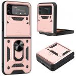 Carcasa Hybrid Armor CamShield compatibila cu Samsung Galaxy Z Flip 3 5G Pink 3 - lerato.ro