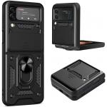 Carcasa Hybrid Armor CamShield compatibila cu Samsung Galaxy Z Flip 4 5G Black 5 - lerato.ro