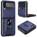 Carcasa Hybrid Armor CamShield compatibila cu Samsung Galaxy Z Flip 4 5G Blue 3 - lerato.ro