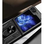 Carcasa Hybrid Armor CamShield compatibila cu Samsung Galaxy Z Flip 5 Black 5 - lerato.ro