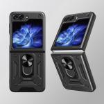 Carcasa Hybrid Armor CamShield compatibila cu Samsung Galaxy Z Flip 5 Black 7 - lerato.ro
