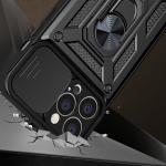 Carcasa Hybrid Armor CamShield compatibila cu Motorola Moto G62 5G Black 8 - lerato.ro