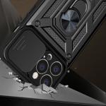 Carcasa Hybrid Armor CamShield compatibila cu iPhone 13 Pro Black