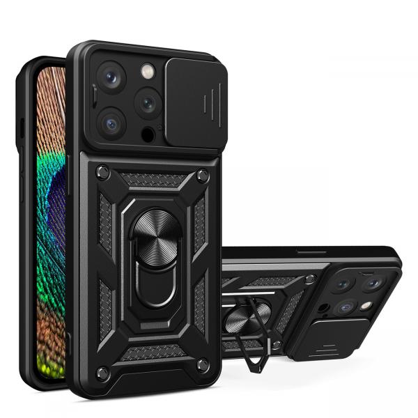 Carcasa Hybrid Armor CamShield compatibila cu iPhone 14 Pro Black 1 - lerato.ro