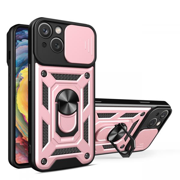 Carcasa Hybrid Armor CamShield compatibila cu iPhone 14 Pink