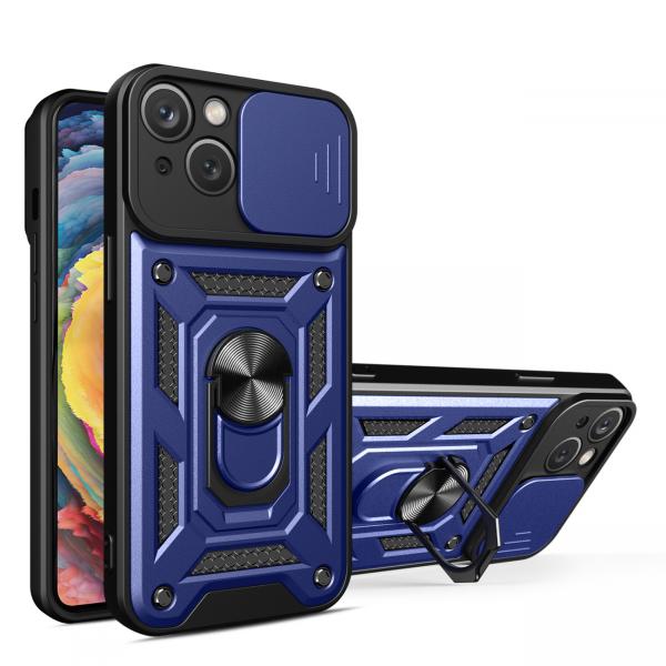 Carcasa Hybrid Armor CamShield compatibila cu iPhone 15 Plus Blue