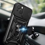 Carcasa Hybrid Armor CamShield compatibila cu iPhone 15 Black 7 - lerato.ro