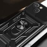 Carcasa Hybrid Armor CamShield compatibila cu iPhone 15 Black 6 - lerato.ro