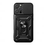 Carcasa Hybrid Armor CamShield compatibila cu iPhone 16 Pro Max Black 2 - lerato.ro