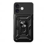 Carcasa Hybrid Armor CamShield compatibila cu iPhone 16 Black 2 - lerato.ro