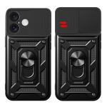 Carcasa Hybrid Armor CamShield compatibila cu iPhone 16 Black 10 - lerato.ro