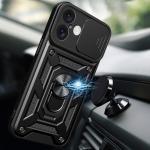 Carcasa Hybrid Armor CamShield compatibila cu iPhone 16 Black 9 - lerato.ro