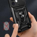 Carcasa Hybrid Armor CamShield compatibila cu iPhone 16 Black 4 - lerato.ro
