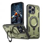 Carcasa Hybrid Armor Trendy MagSafe compatibila cu iPhone 16 Pro Green 2 - lerato.ro