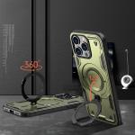 Carcasa Hybrid Armor Trendy MagSafe compatibila cu iPhone 16 Pro Green 3 - lerato.ro