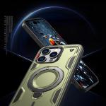 Carcasa Hybrid Armor Trendy MagSafe compatibila cu iPhone 16 Pro Green 4 - lerato.ro