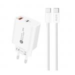 Incarcator retea A6MaxL, USB/USB-C, 20W, Cablu USB-C 1m inclus, Alb 2 - lerato.ro