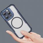 Carcasa Leading Silicone MagSafe compatibila cu iPhone 16 Pro Max Blue 3 - lerato.ro