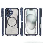Carcasa Leading Silicone MagSafe compatibila cu iPhone 16 Blue 6 - lerato.ro