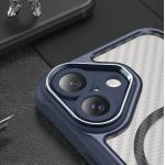 Carcasa Leading Silicone MagSafe compatibila cu iPhone 16 Blue 3 - lerato.ro