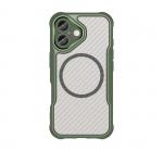 Carcasa Leading Silicone MagSafe compatibila cu iPhone 16 Green 2 - lerato.ro