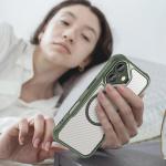 Carcasa Leading Silicone MagSafe compatibila cu iPhone 16 Green 3 - lerato.ro
