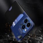 Carcasa Leather Wallet Stand compatibila cu iPhone 14 Pro Blue 8 - lerato.ro