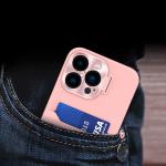 Carcasa Leather Wallet Stand compatibila cu iPhone 14 Pro Pink