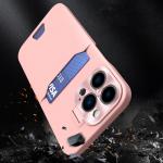 Carcasa Leather Wallet Stand compatibila cu iPhone 14 Pro Pink 5 - lerato.ro