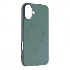 Carcasa Liquid Silicone MagSafe compatibila cu iPhone 16 Dark Green