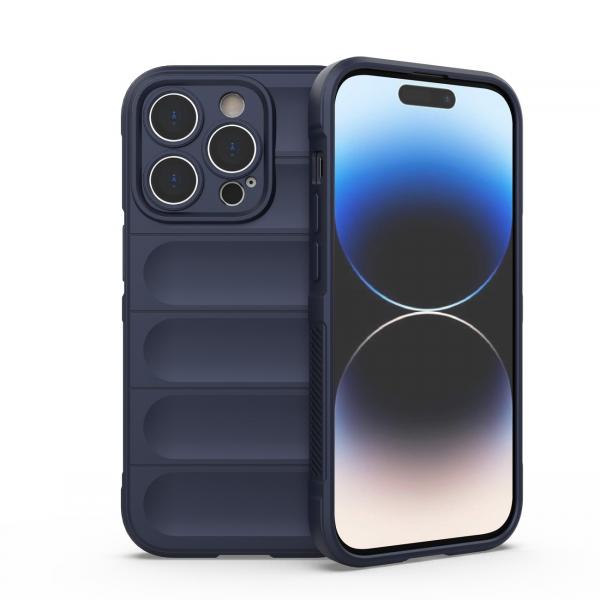 Carcasa Magic Shield compatibila cu iPhone 14 Pro Navy Blue 1 - lerato.ro