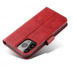 Husa Magnet Wallet Stand compatibila cu Samsung Galaxy S24 FE Red 3 - lerato.ro
