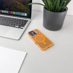 Carcasa Magnetic MagSafe compatibila cu iPhone 16 Orange 4 - lerato.ro