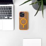 Carcasa Magnetic MagSafe compatibila cu iPhone 16 Orange 3 - lerato.ro