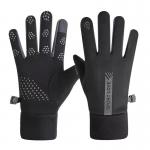 Manusi sport de iarna pentru barbati Windproof Gloves, Compatibile Touchscreen, Marime universala, Negru/Gri 2 - lerato.ro