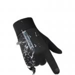 Manusi sport de iarna pentru barbati Windproof Gloves, Compatibile Touchscreen, Marime universala, Negru/Gri