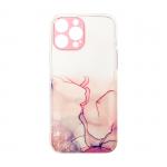 Carcasa Marble Case compatibila cu Samsung Galaxy A12 Pink 2 - lerato.ro