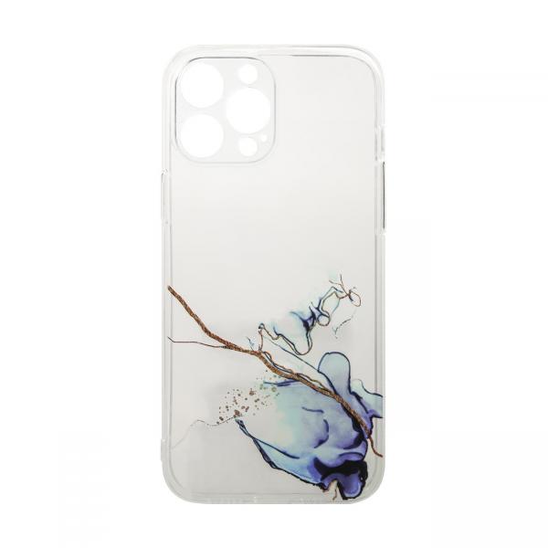 Carcasa Marble Case compatibila cu iPhone 13 Pro Blue 1 - lerato.ro