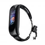 Bratara metalica compatibila cu Xiaomi Mi Band 3 / 4 / 5 / 6, Negru 2 - lerato.ro